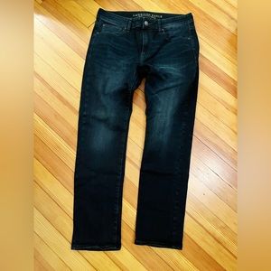Dark Wash Blue Jeans, Skinny Fit 360 Flex Blue